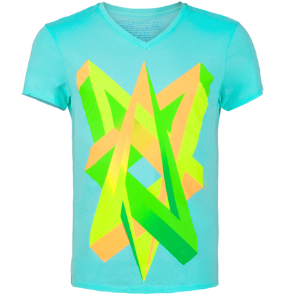 Impossible Love Neon Graphic Men's V-neck t-shirt