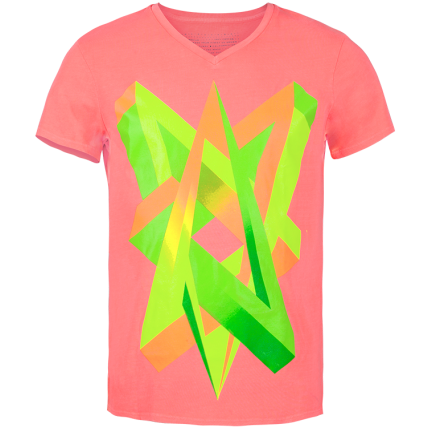 Impossible Love Neon Graphic Men's V-neck t-shirt