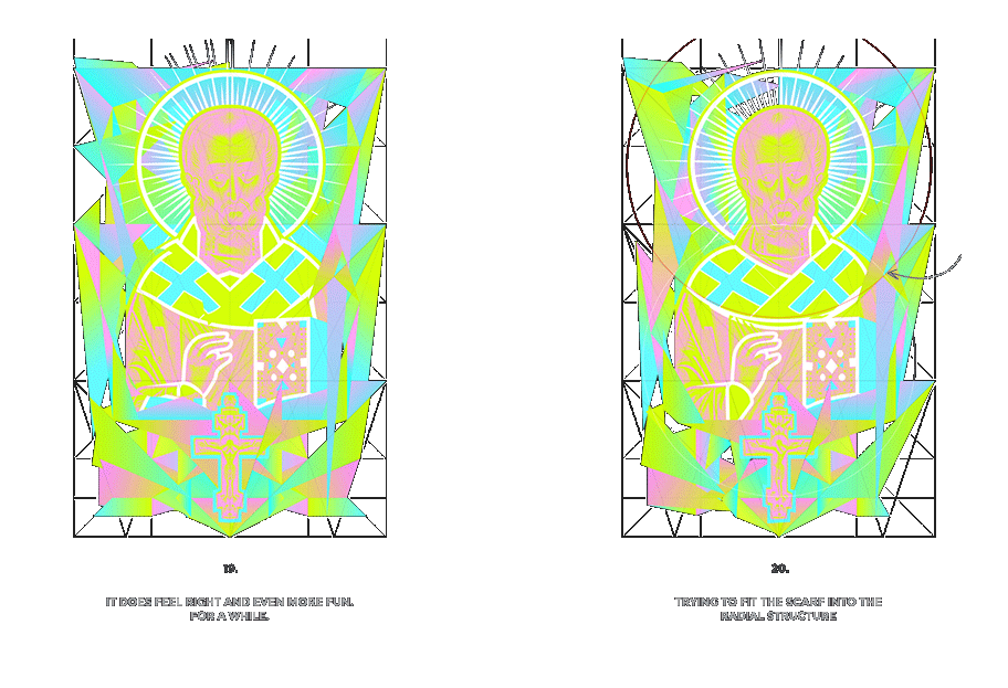 Nicolas neon icon t-shirt print evolution stage 10
