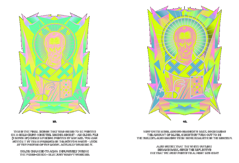 Nicolas neon icon t-shirt print evolution stage 20