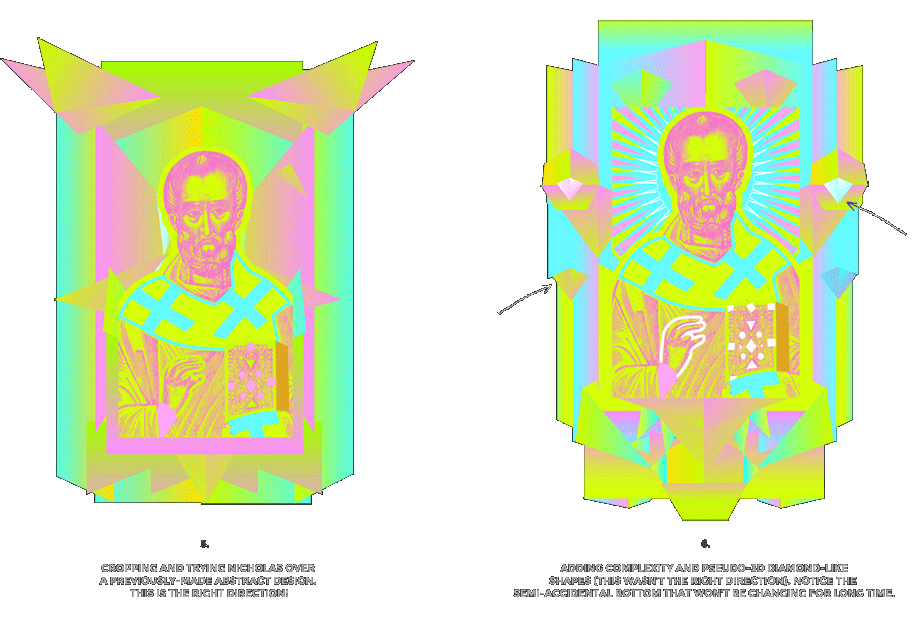 Nicolas neon icon t-shirt print evolution stage 3